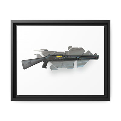 Special Ops Shotgun 12 Gauge Painting - Black Framed Wrapped Canvas - Value Collection