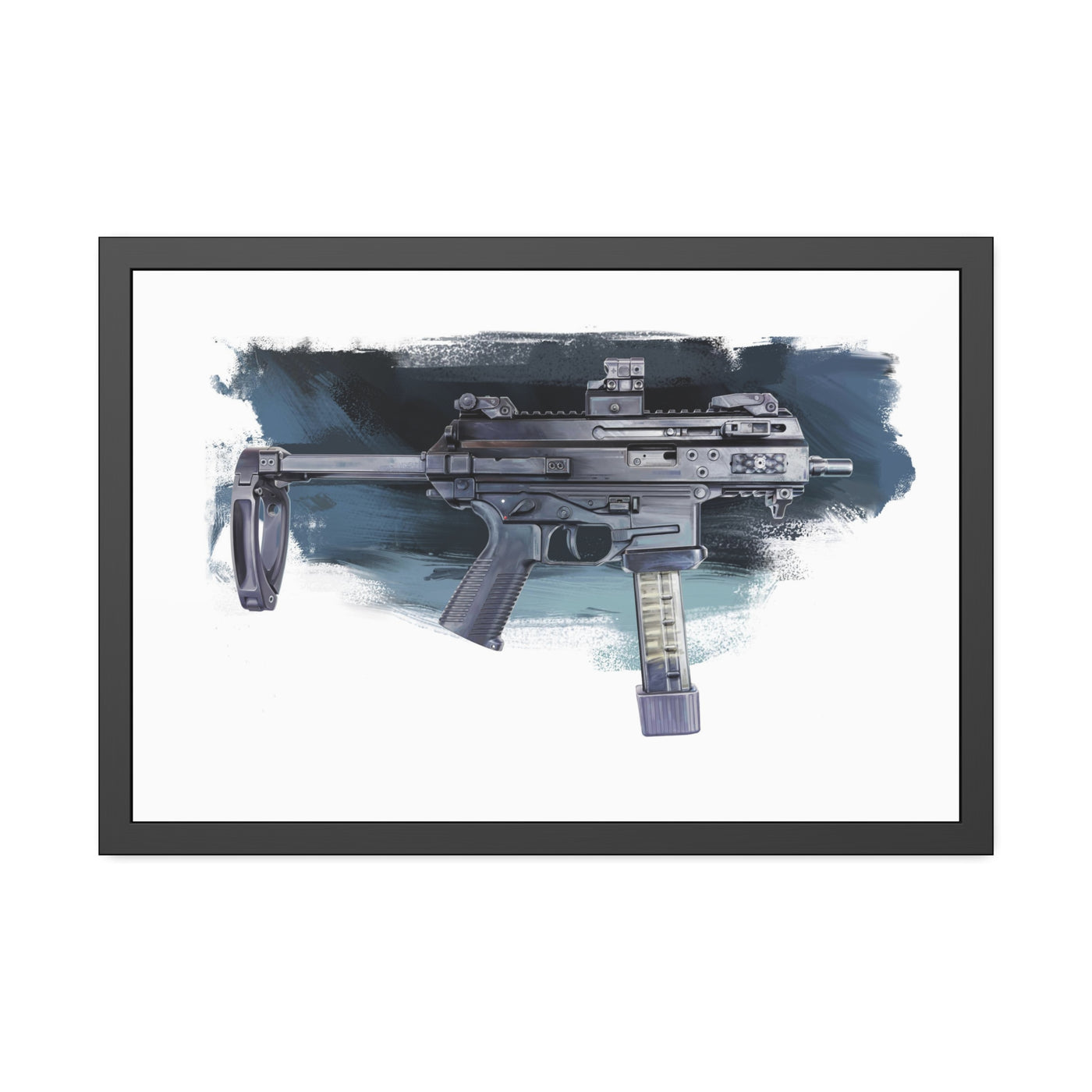 Elite Forces 9mm Carbine Painting - Black Frame - Value Collection