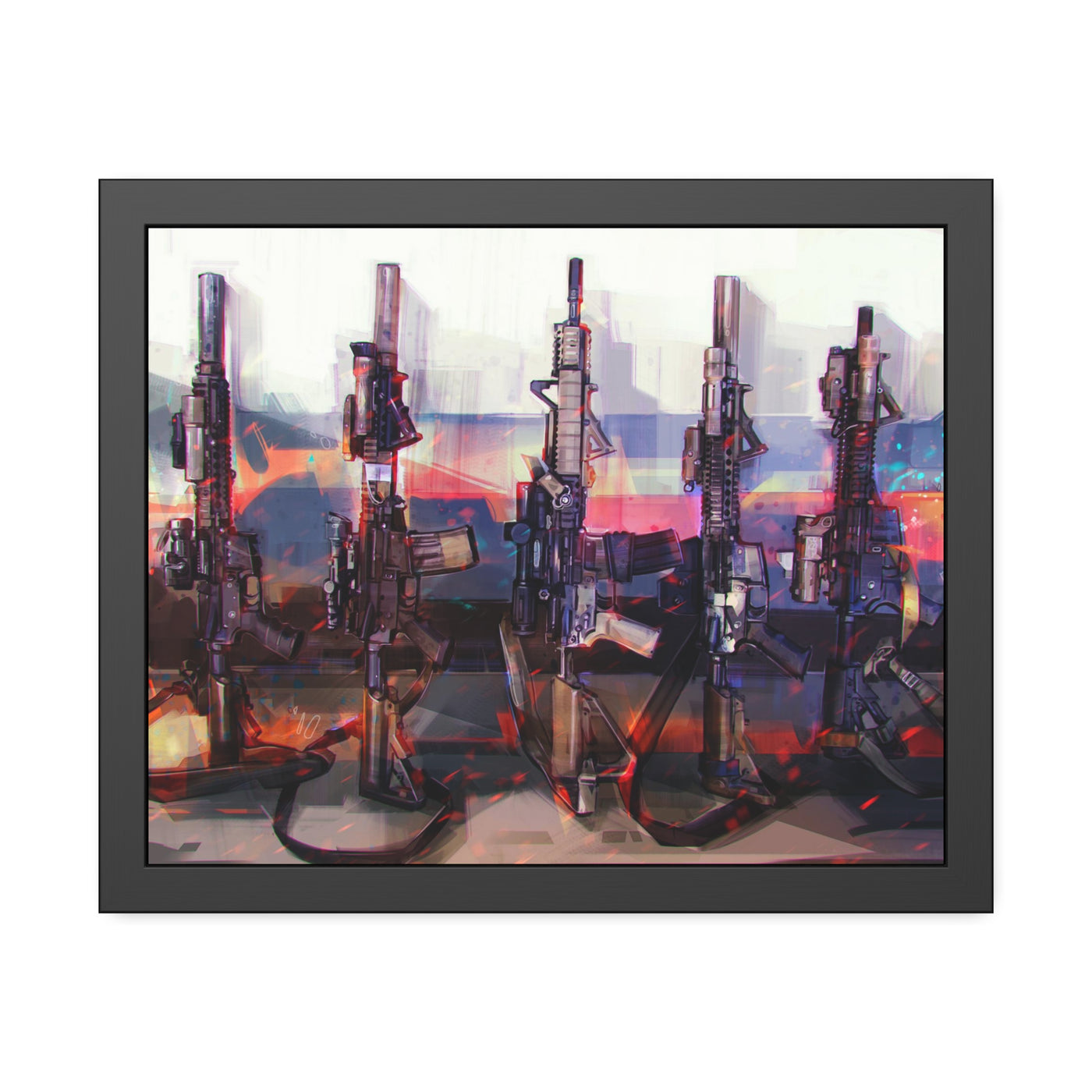 The Lineup - AR15 Painting - Black Frame - Value Collection