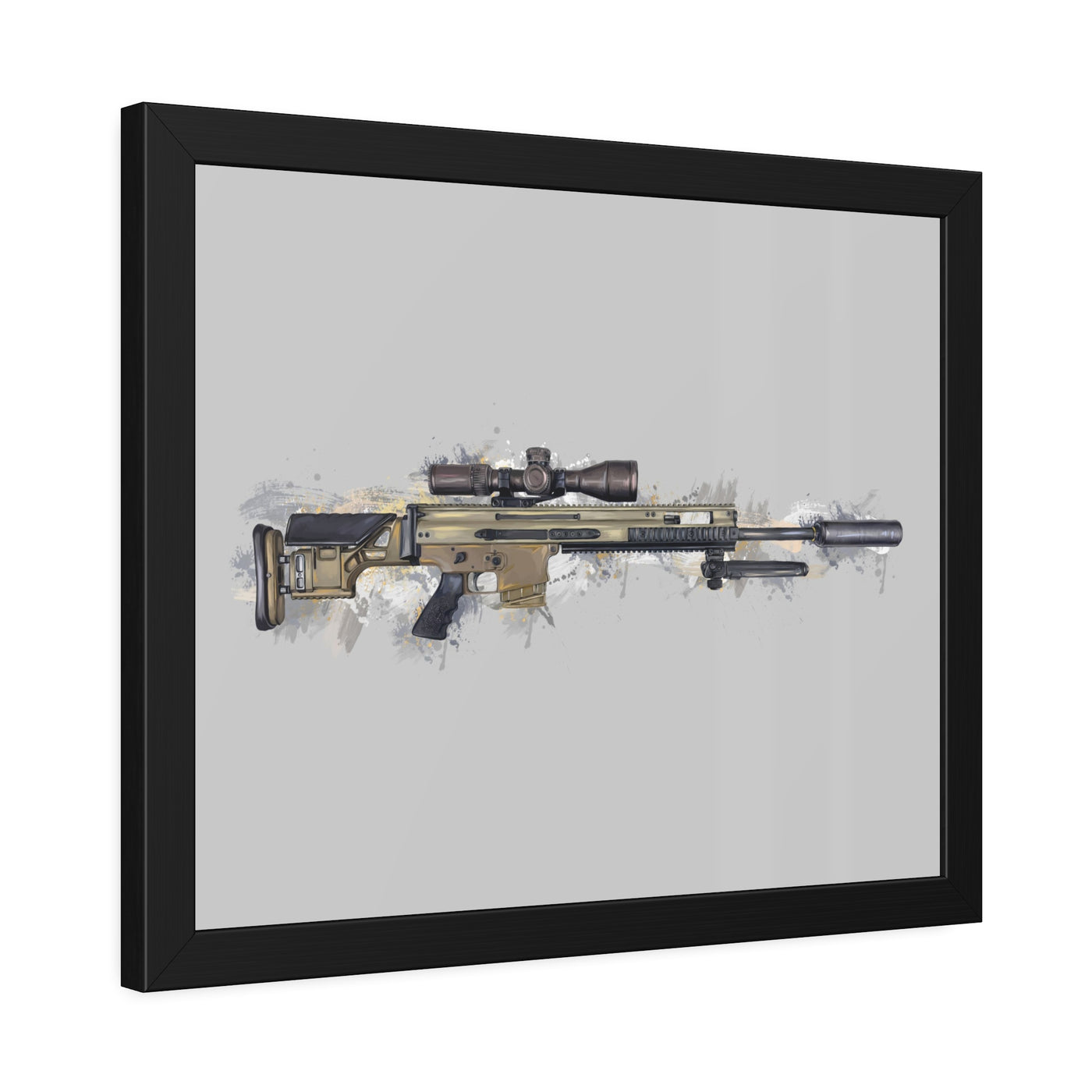 Socom Sniper Rifle Painting - Black Frame - Value Collection