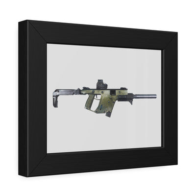 The Vindicator - Suppressed SMG Painting - Just The Piece - Black Frame - Value Collection