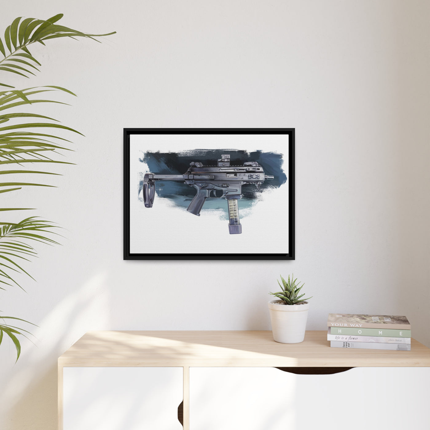 Elite Forces 9mm Carbine Painting - Black Framed Wrapped Canvas - Value Collection