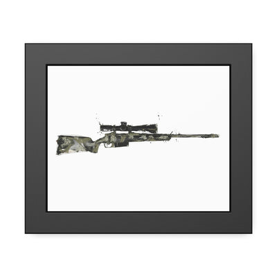 The Harvester - Long Range Hunting Rifle Painting - Just The Piece - Black Frame - Value Collection