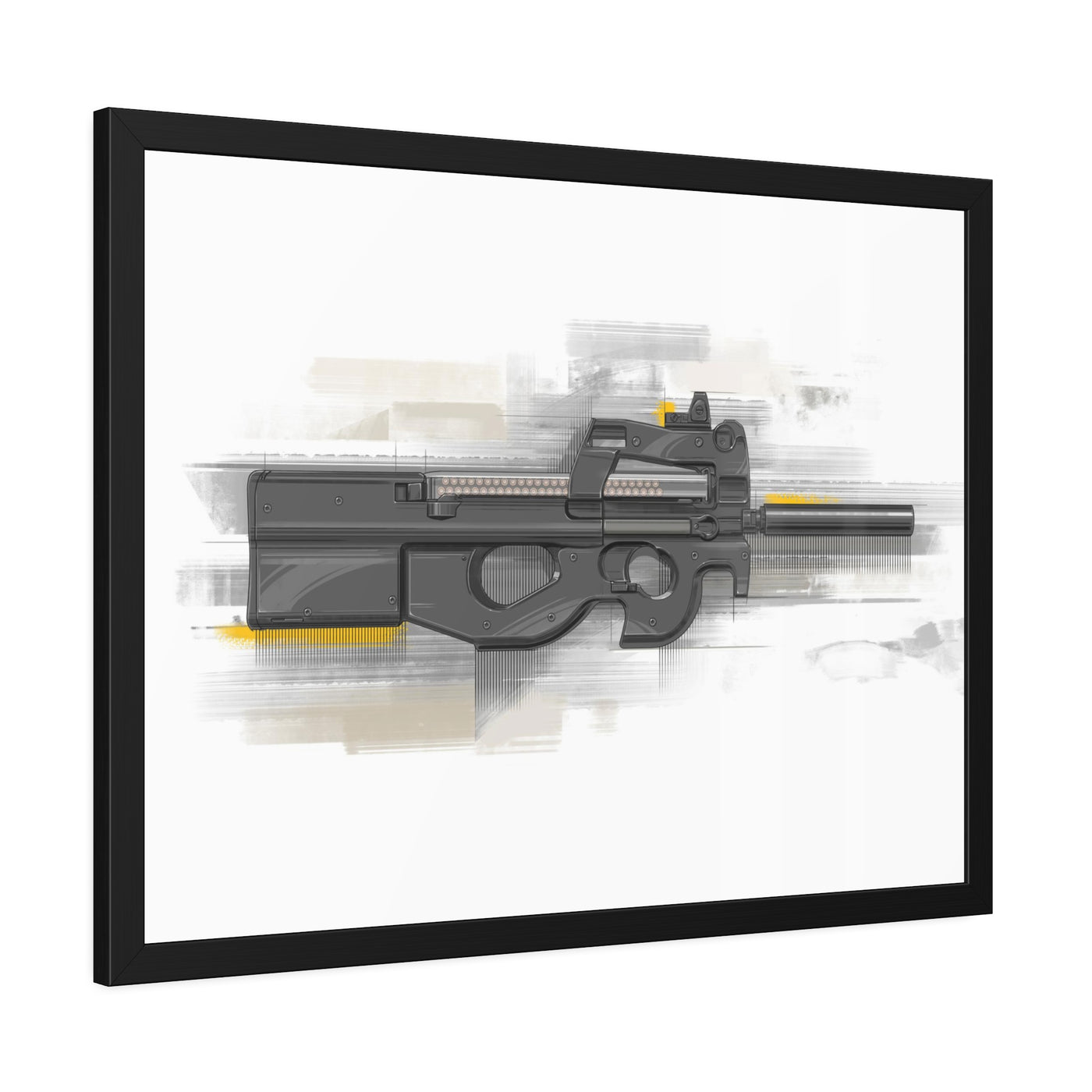 Secret Service Subgun - Bullpup 5.7x28mm Painting - Black Frame - Value Collection