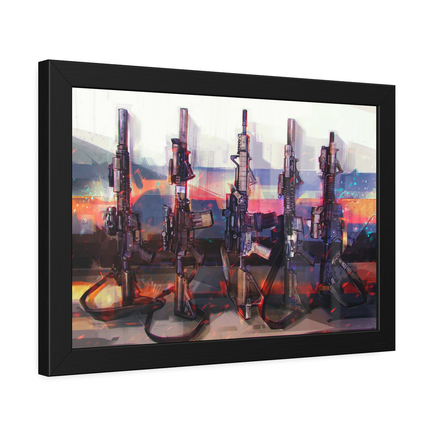 The Lineup - AR15 Painting - Black Frame - Value Collection