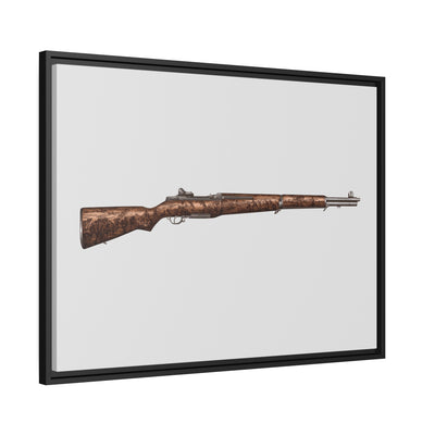 Honoring The Brave / M1 Garand / World War II D-Day Painting - Just The Piece - Black Framed Wrapped Canvas - Value Collection