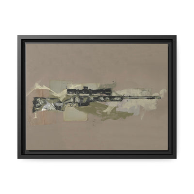 The Harvester - Long Range Hunting Rifle Painting - Black Framed Wrapped Canvas - Value Collection