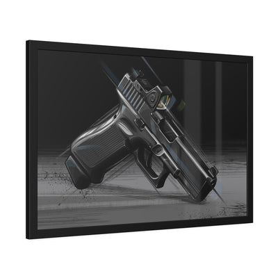 The Last Resort - OG Black Poly Pistol Painting - Black Frame - Value Collection