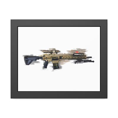German 7.62x51mm AR10 Battle Rifle Painting - Black Frame - Value Collection