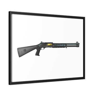 Special Ops Shotgun 12 Gauge Painting - Just the Piece - Black Framed Wrapped Canvas - Value Collection