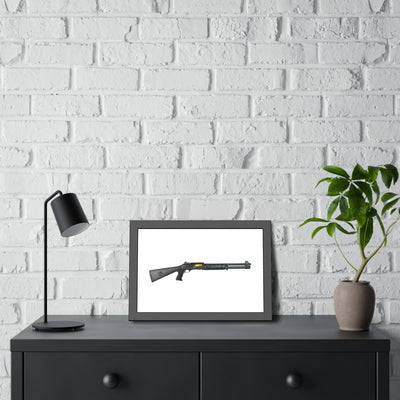 Special Ops Shotgun 12 Gauge Painting - Just the Piece - Black Frame - Value Collection