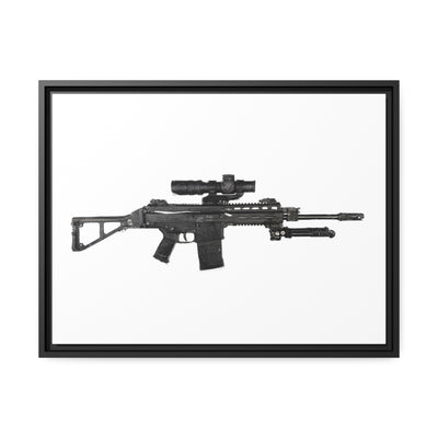 The Urban Sniper Painting - Just The Piece - Black Framed Wrapped Canvas - Value Collection