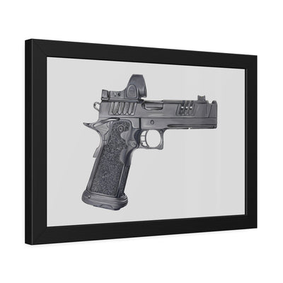 2011 Delta Pistol Painting - Just The Piece - Black Frame - Value Collection