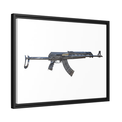 The Paratrooper AK-47 Painting - Just The Piece - Black Framed Wrapped Canvas - Value Collection