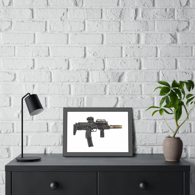 German 4.6x30mm Sub Machine Gun Painting - Just The Piece - Black Frame - Value Collection