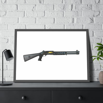 Special Ops Shotgun 12 Gauge Painting - Just the Piece - Black Frame - Value Collection