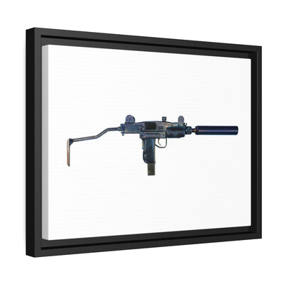 The Miniature Menace - Full Auto Subgun Painting - Just The Piece - Black Framed Wrapped Canvas - Value Collection