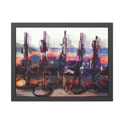 The Lineup - AR15 Painting - Black Frame - Value Collection