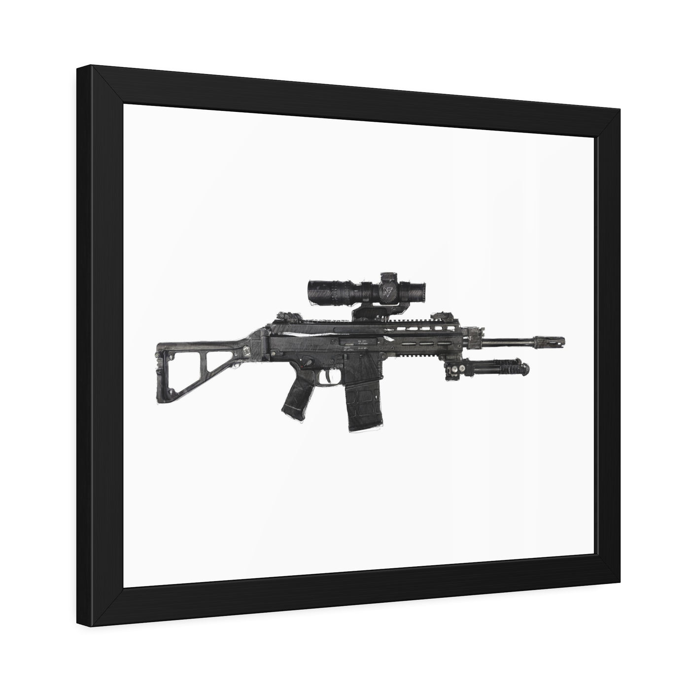 The Urban Sniper Painting - Just The Piece - Black Frame - Value Collection