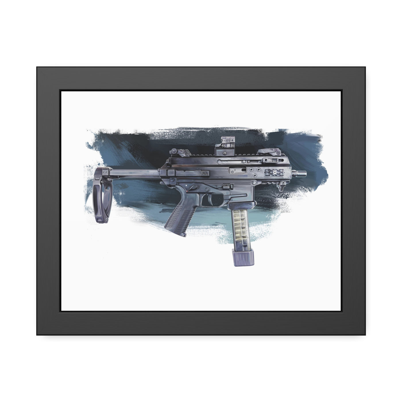 Elite Forces 9mm Carbine Painting - Black Frame - Value Collection