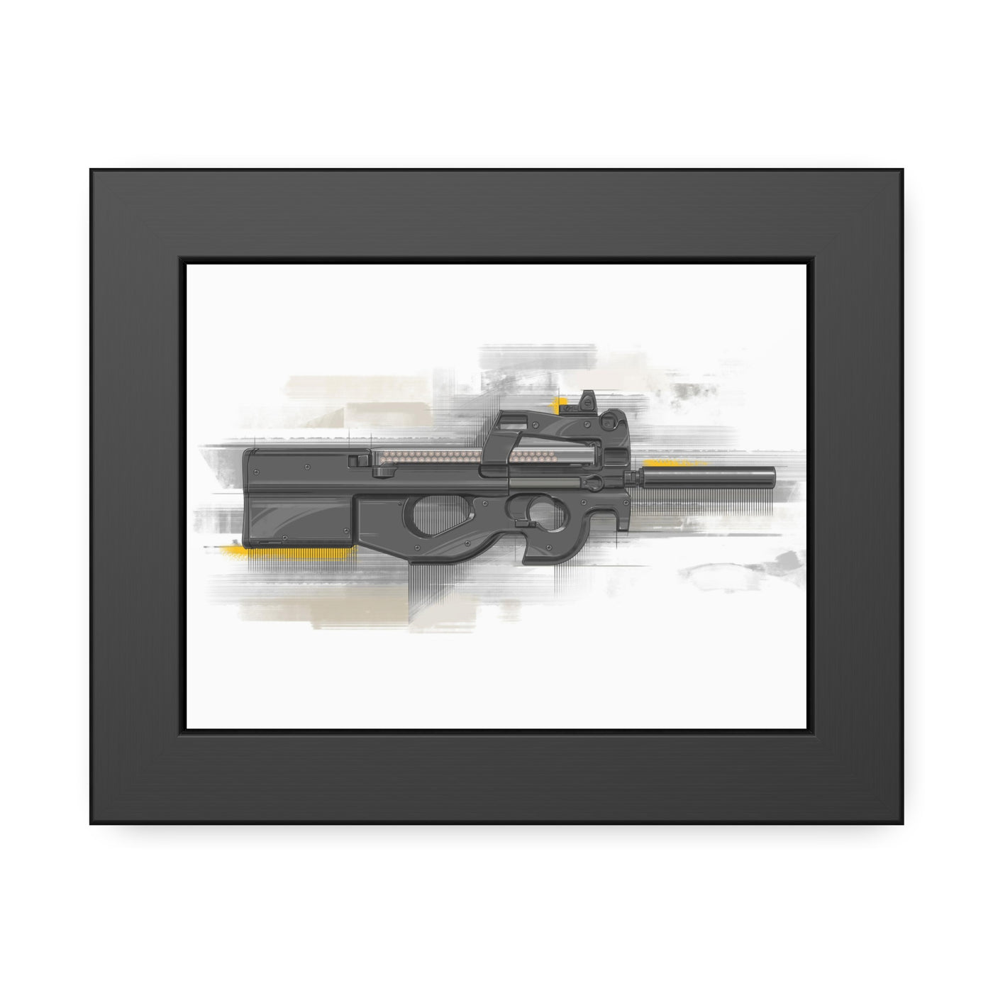 Secret Service Subgun - Bullpup 5.7x28mm Painting - Black Frame - Value Collection