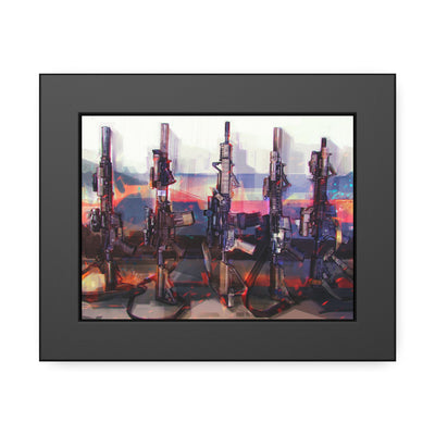 The Lineup - AR15 Painting - Black Frame - Value Collection