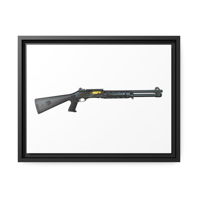 Special Ops Shotgun 12 Gauge Painting - Just the Piece - Black Framed Wrapped Canvas - Value Collection