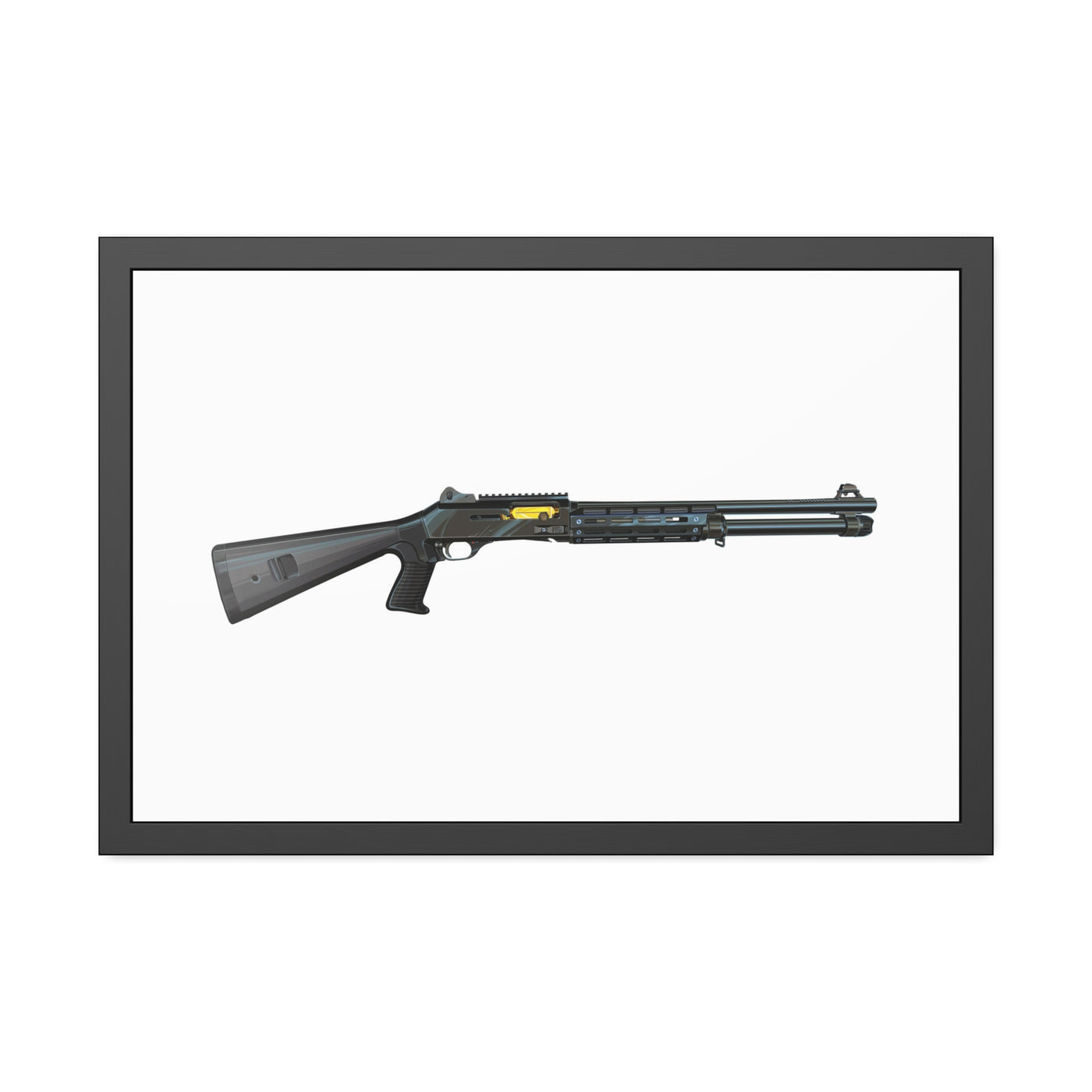 Special Ops Shotgun 12 Gauge Painting - Just the Piece - Black Frame - Value Collection