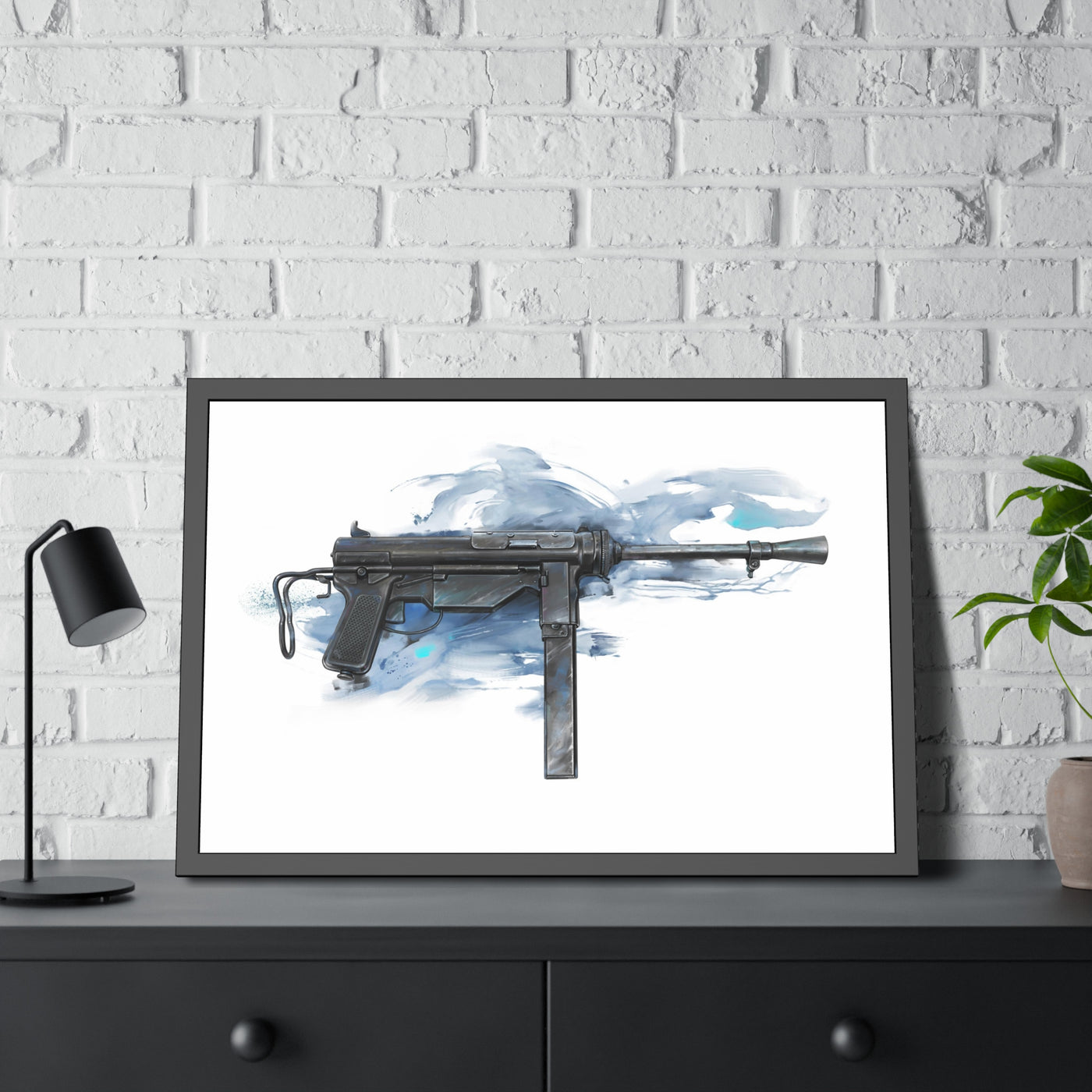 Grease Gun Painting - Black Frame - Value Collection