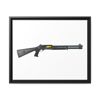 Special Ops Shotgun 12 Gauge Painting - Just the Piece - Black Framed Wrapped Canvas - Value Collection