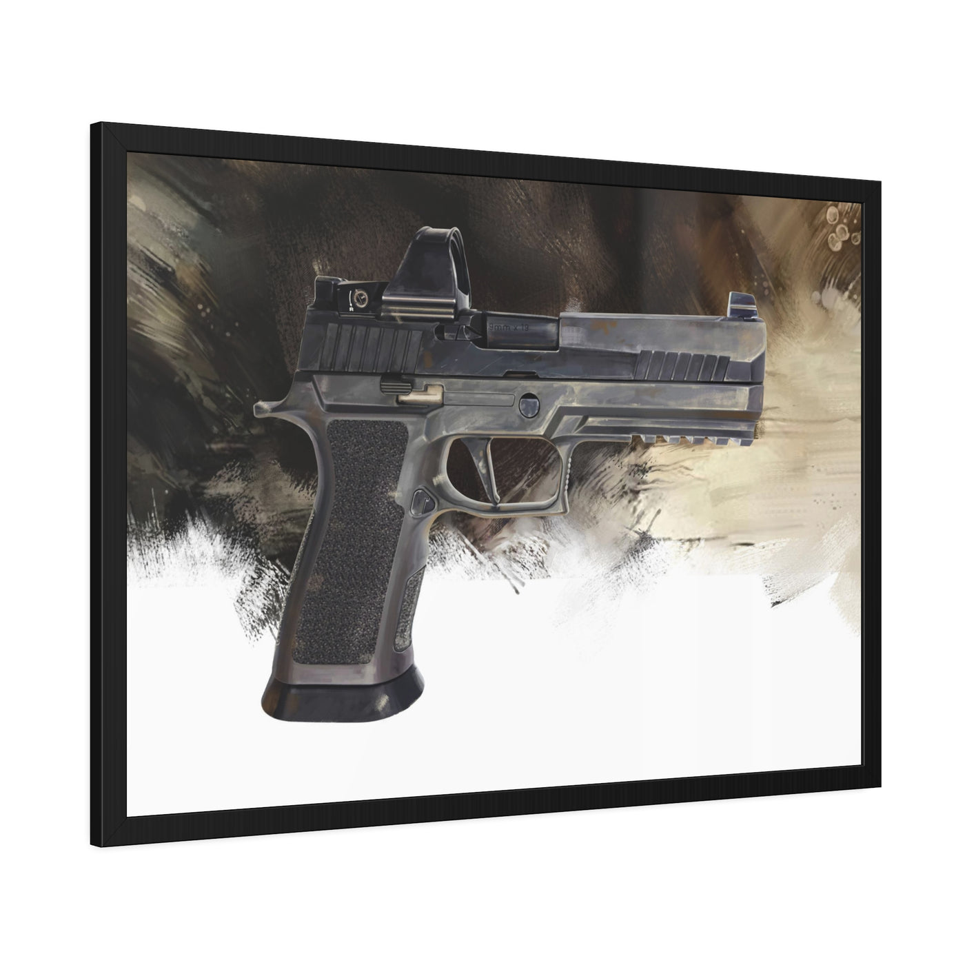 The E-Brake - Pistol Painting - Black Frame - Value Collection