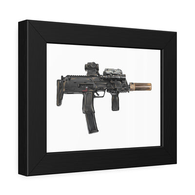 German 4.6x30mm Sub Machine Gun Painting - Just The Piece - Black Frame - Value Collection