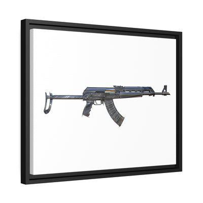 The Paratrooper AK-47 Painting - Just The Piece - Black Framed Wrapped Canvas - Value Collection