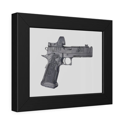 2011 Delta Pistol Painting - Just The Piece - Black Frame - Value Collection