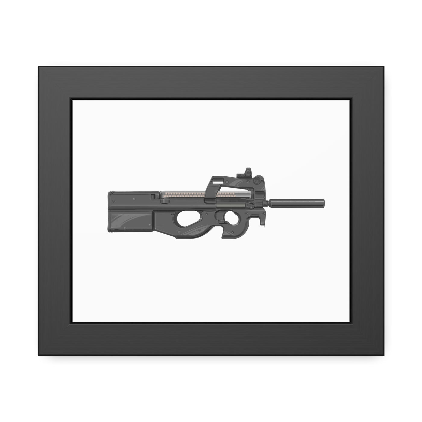 Secret Service Subgun - Bullpup 5.7x28mm Painting - Just The Piece - Black Frame - Value Collection