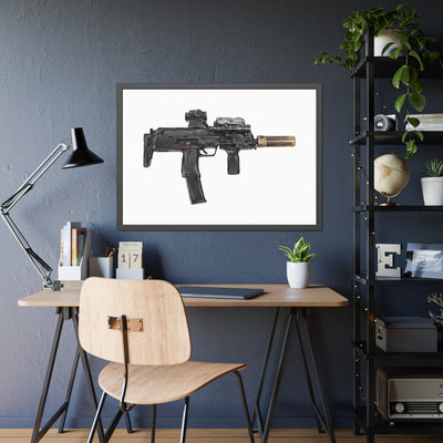 German 4.6x30mm Sub Machine Gun Painting - Just The Piece - Black Frame - Value Collection