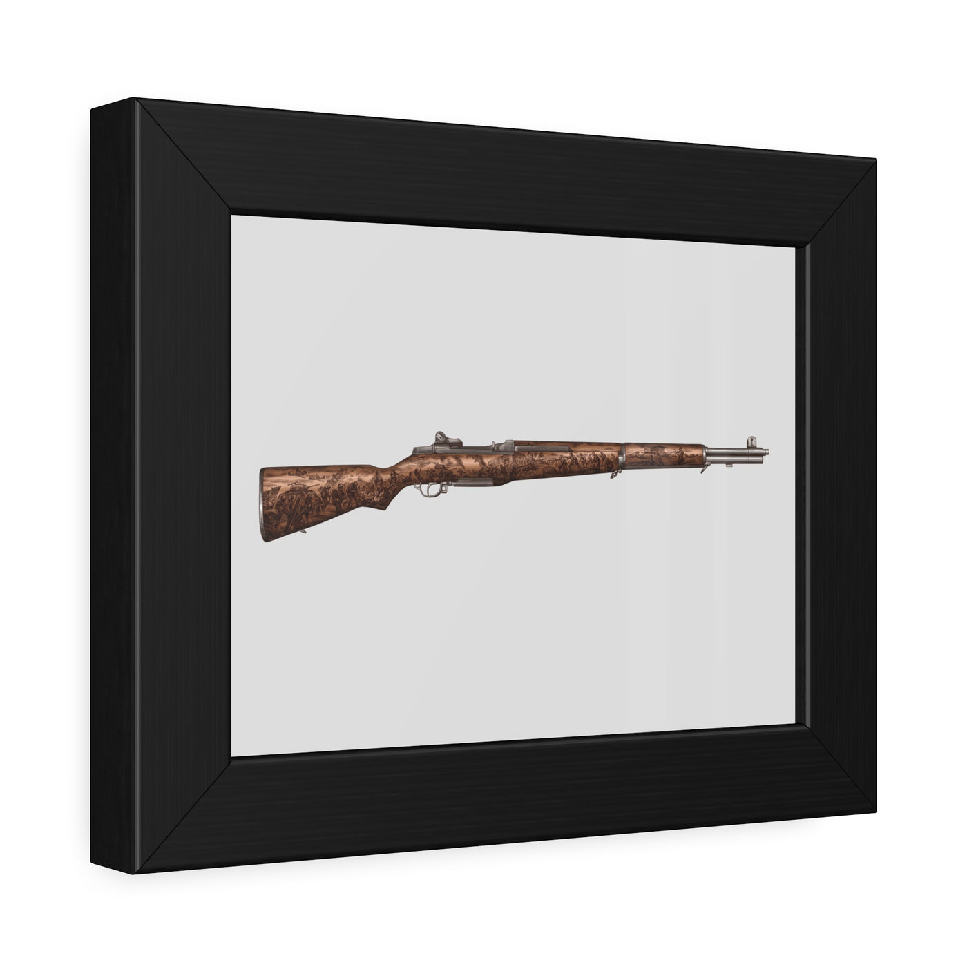 Honoring The Brave / M1 Garand / World War II D-Day Painting - Just The Piece - Black Frame - Value Collection