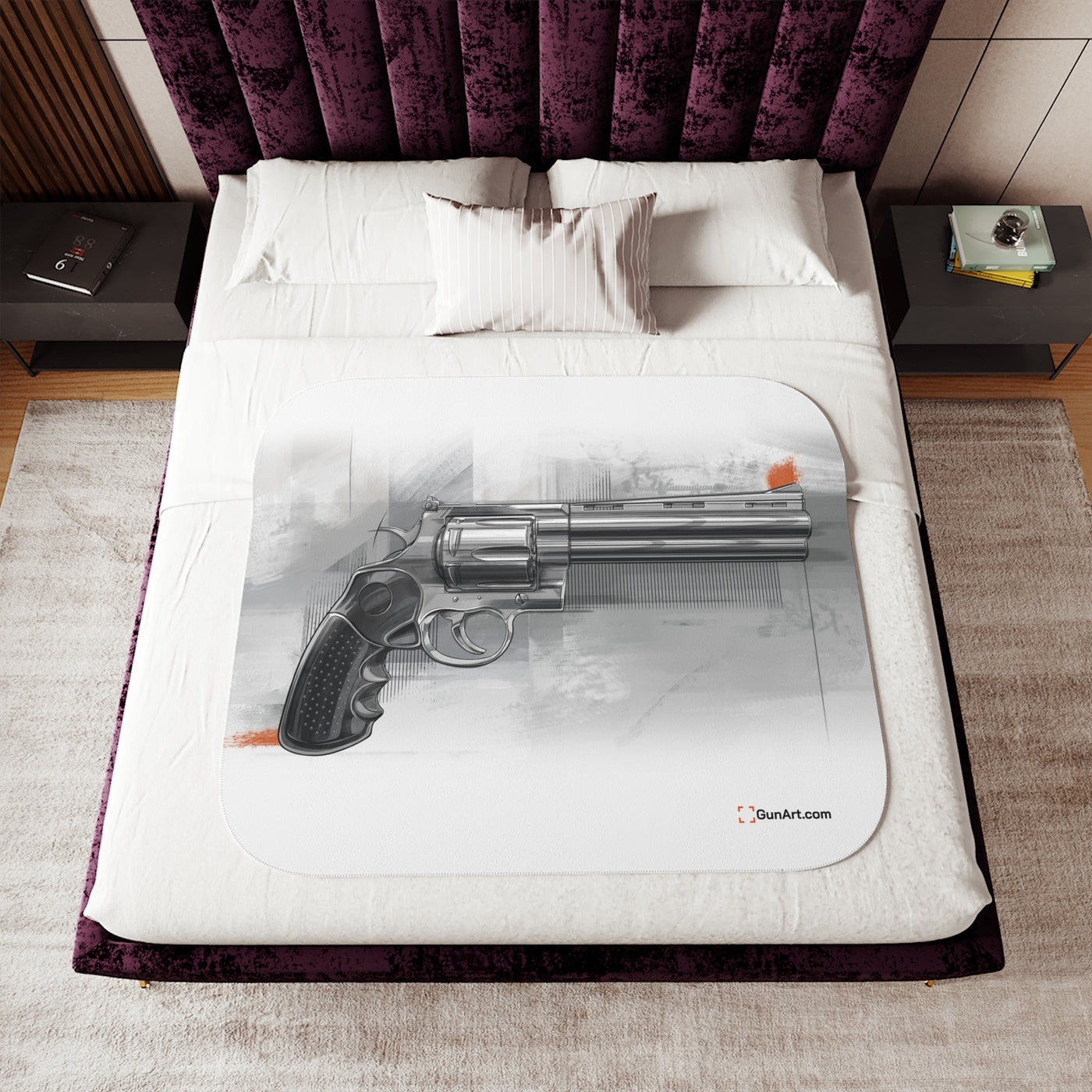 Stainless .44 Mag Revolver Sherpa Blanket