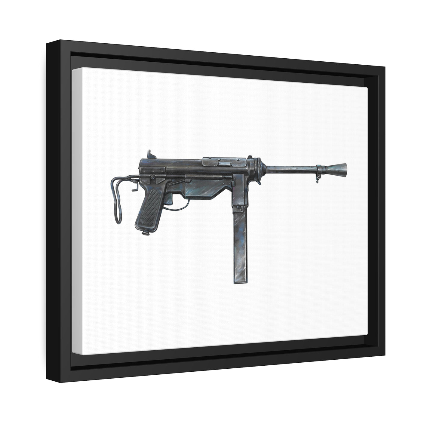 Grease Gun Painting - Just The Piece - Black Framed Wrapped Canvas - Value Collection