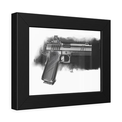 2011 Black & White Pistol Painting - Black Frame - Value Collection