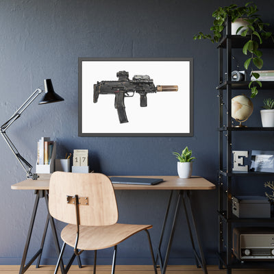 German 4.6x30mm Sub Machine Gun Painting - Just The Piece - Black Frame - Value Collection