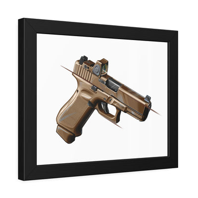 The Last Resort - OG Tan Poly Pistol Painting - Just The Piece - Black Frame - Value Collection