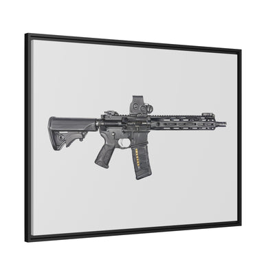 Defending Freedom - AR-15 State Painting - Just The Piece - Black Framed Wrapped Canvas - Value Collection