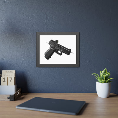 The Last Resort - OG Black Poly Pistol Painting - Just The Piece - Black Frame - Value Collection