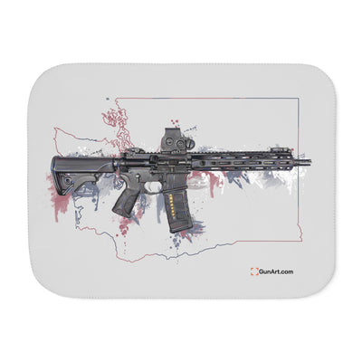 Defending Freedom - Washington - AR-15 State Sherpa Blanket - Colored State