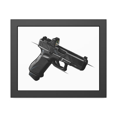 The Last Resort - OG Black Poly Pistol Painting - Just The Piece - Black Frame - Value Collection