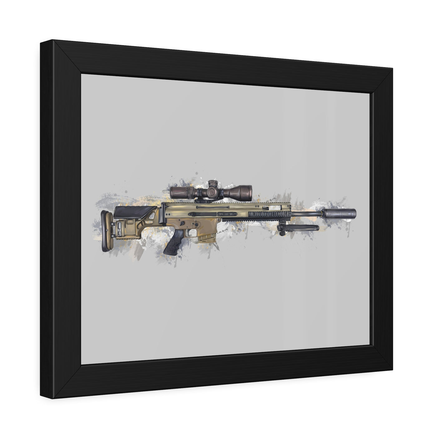 Socom Sniper Rifle Painting - Black Frame - Value Collection