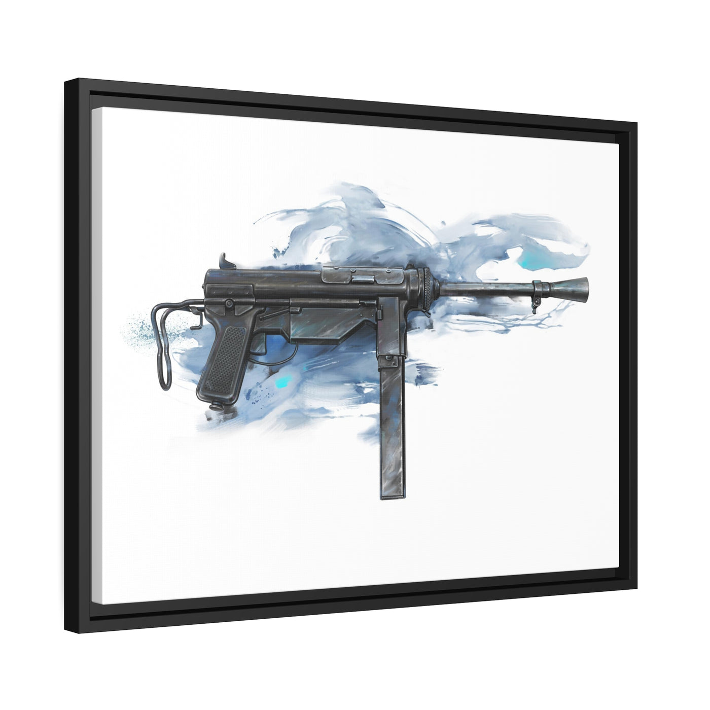 Grease Gun Painting - Black Framed Wrapped Canvas - Value Collection