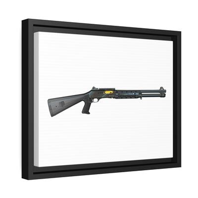 Special Ops Shotgun 12 Gauge Painting - Just the Piece - Black Framed Wrapped Canvas - Value Collection