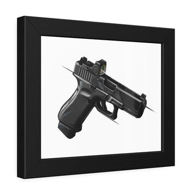 The Last Resort - OG Black Poly Pistol Painting - Just The Piece - Black Frame - Value Collection